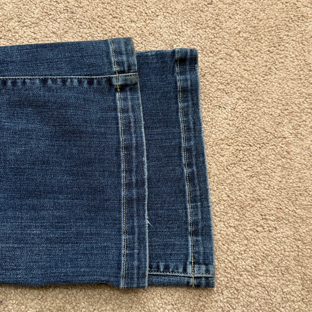 Judy Blue High Rise Distressed Dark Indigo Trouser Flare Stretch Jeans Size 31 - Picture 9 of 9